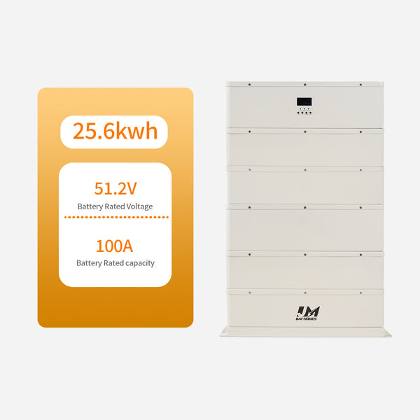 25.6KWH 51.2V 100A Stackable Battery Solar Energy Storage System