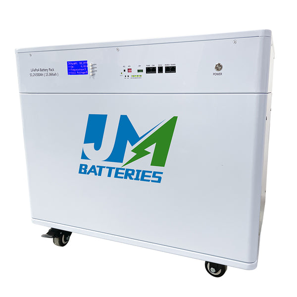JMBatteries 51.2V 300AH 15KW Lifepo4 Mobile ESS (white)